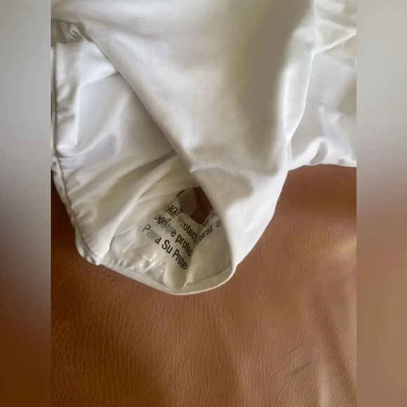 NWT AVEC LES FILLES Mesh Ruffle White Bikini Set sz L white polkadot mesh - Picture 7 of 14